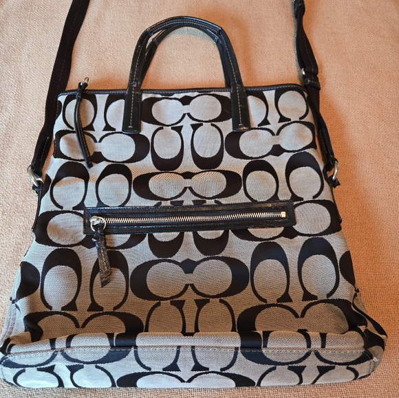 Coach Black Monogram Tote Bag - Picture 2 of 5